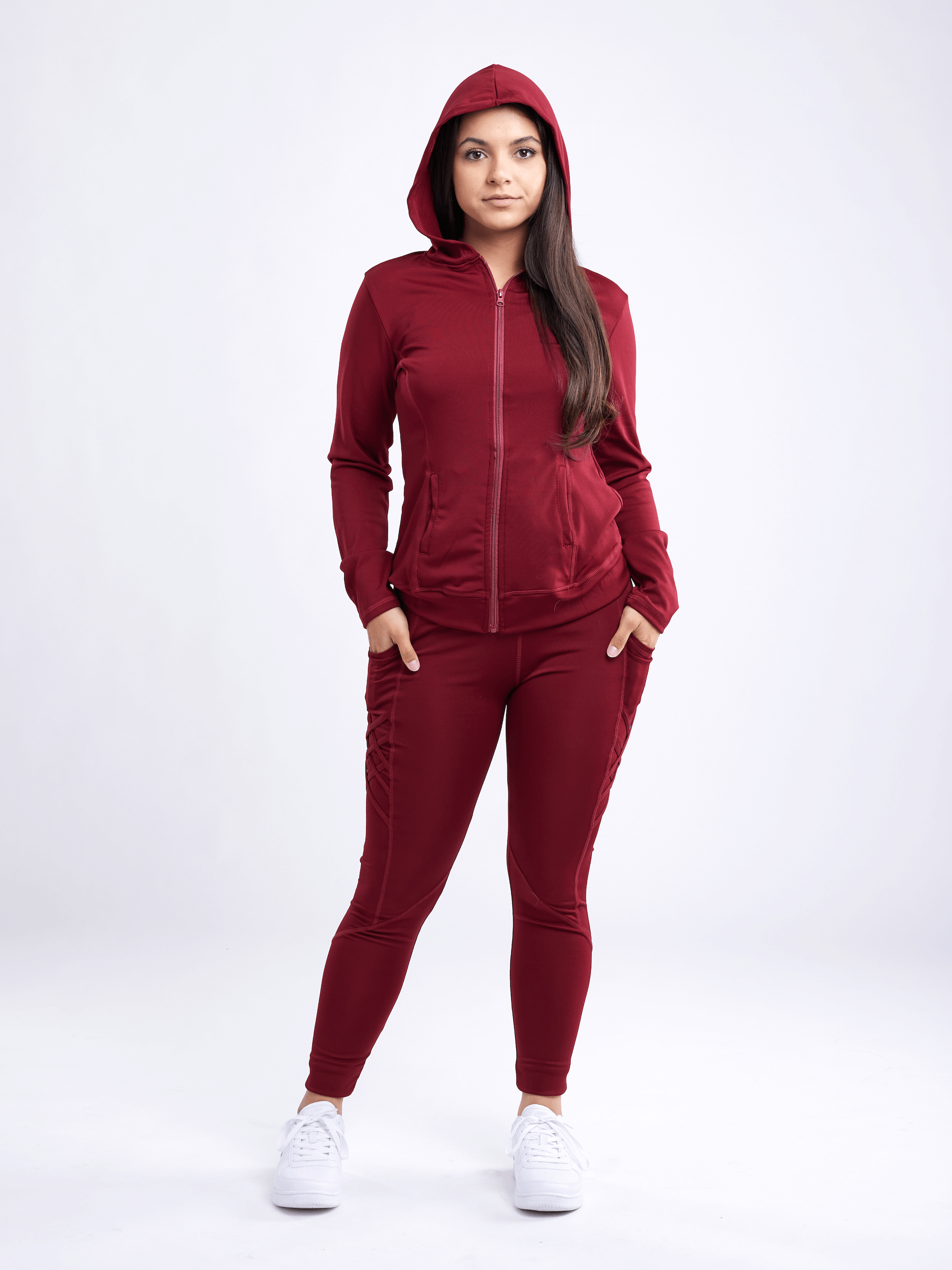 JupiterGear High-Waisted Criss-Cross Training Leggings with Hip Pockets