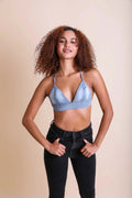 Denim Cross Back Bralette
