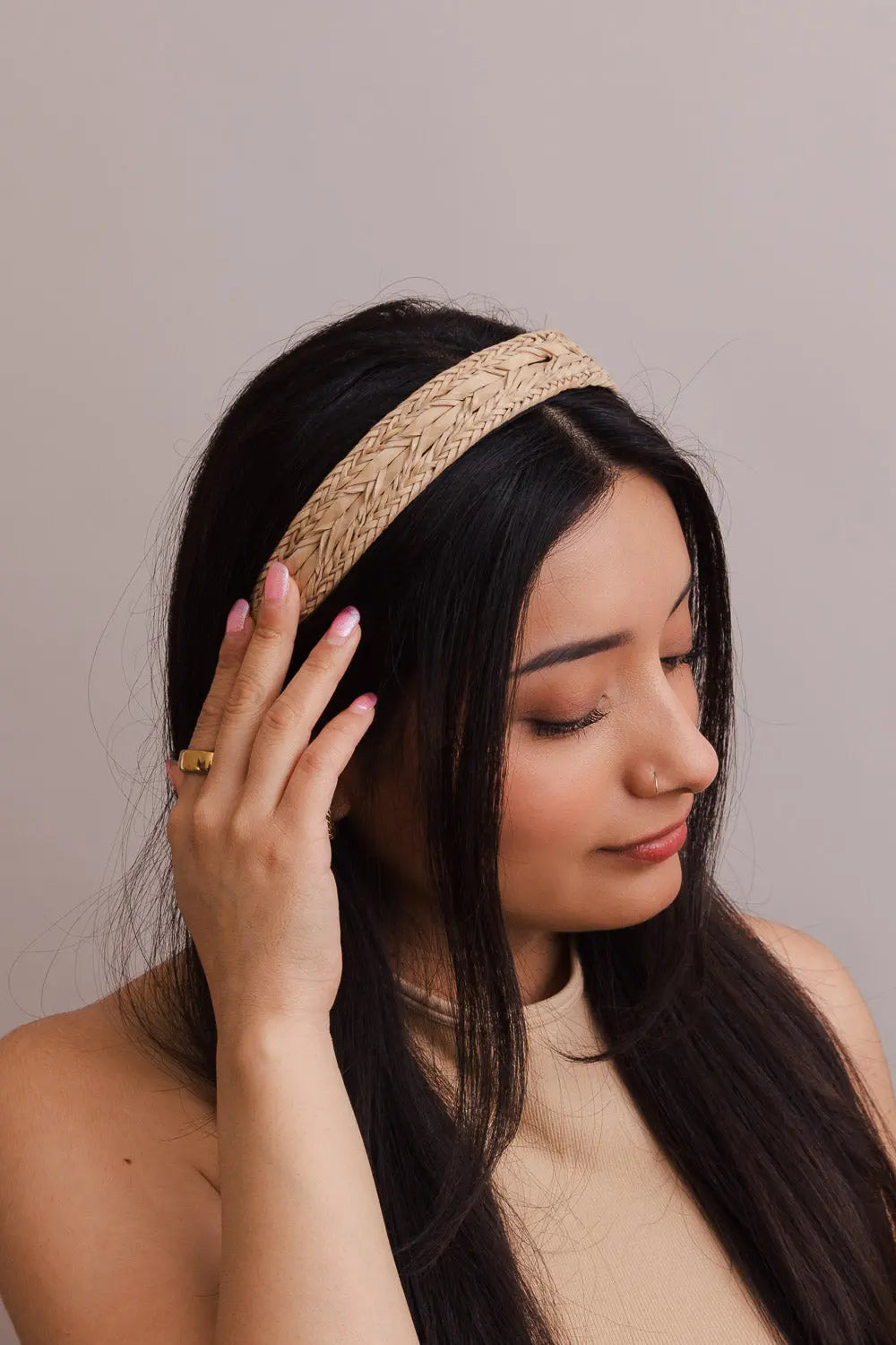 Vegan Leather Patterned Headband – Stylish and Ethical