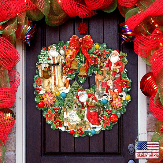 Classic Christmas Santa Door Wreath – Susan Winget