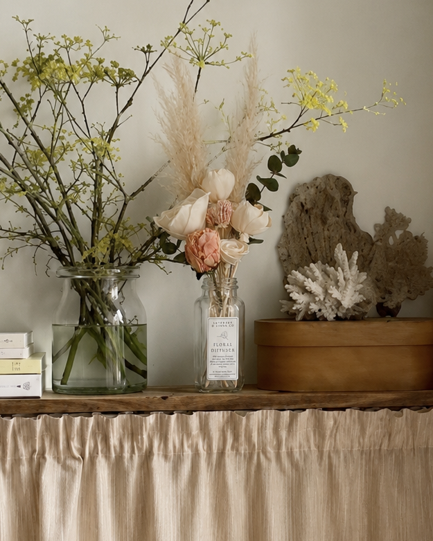 Blush Peony Preserved Floral Diffuser Bouquet – 8 oz