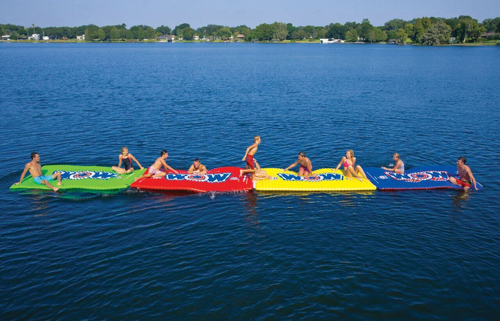 WOW Watersports Floating Pool and Lake Water Walkway and Lounge Red