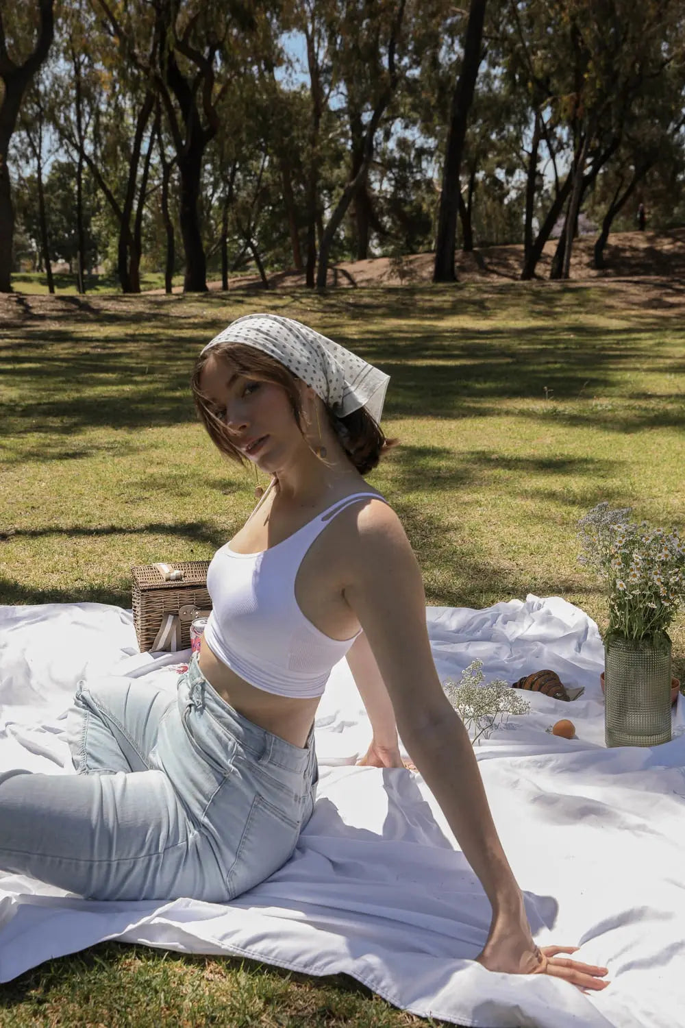 Floral Dot Bandana