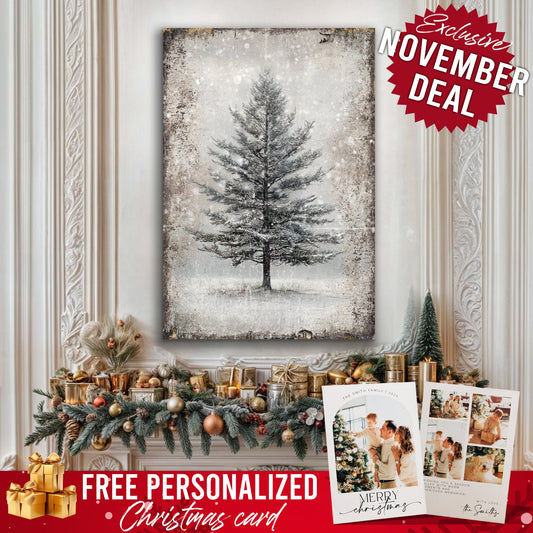 Vintage Christmas Tree Wall Art