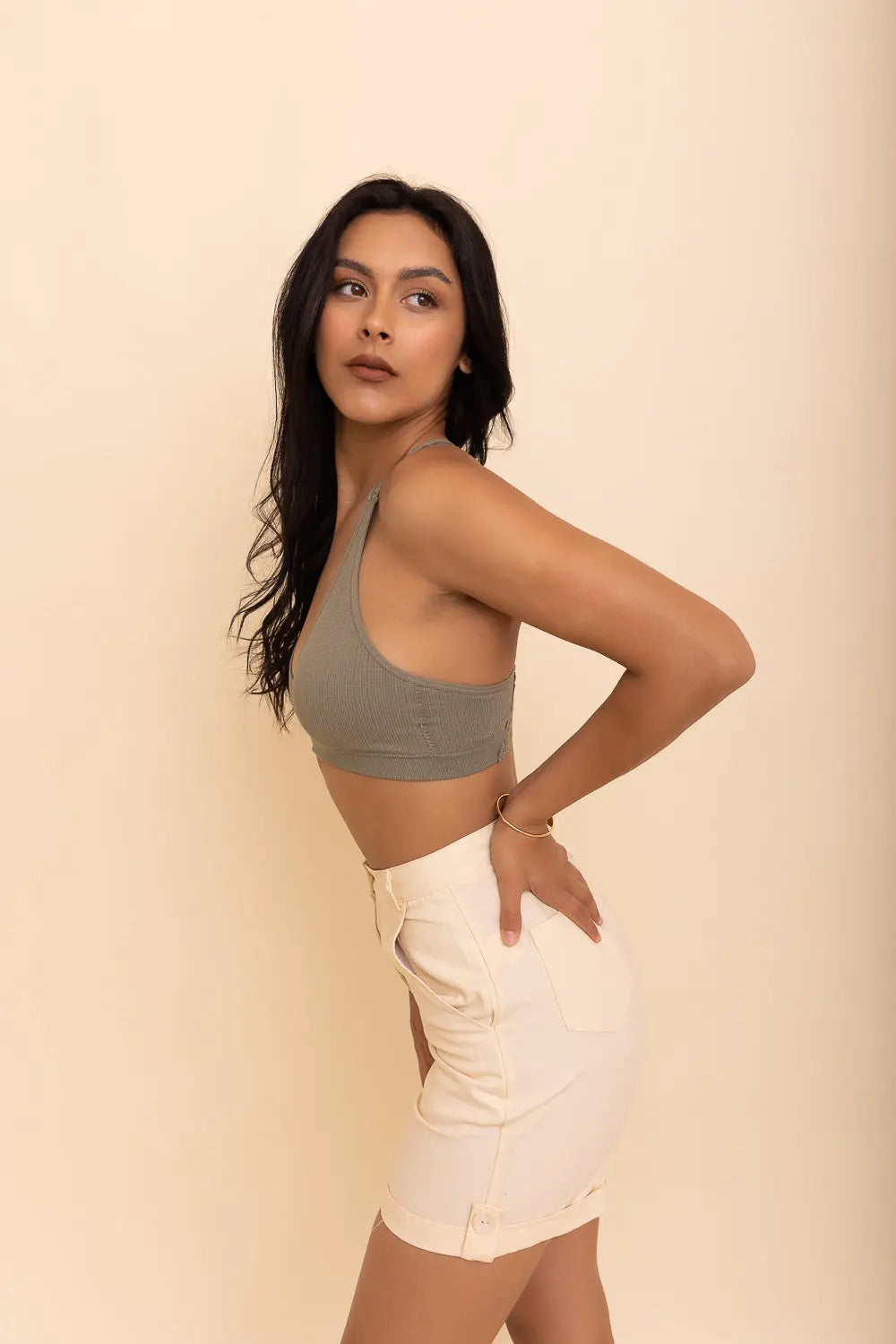 Lacey Racerback Seamless Bralette – Soft Wireless Lace Comfort