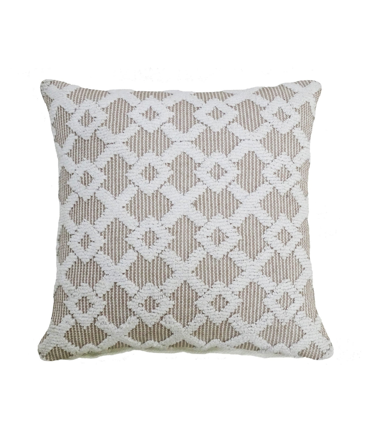 Beige Decorative Throw Pillow – 20 x 20 in