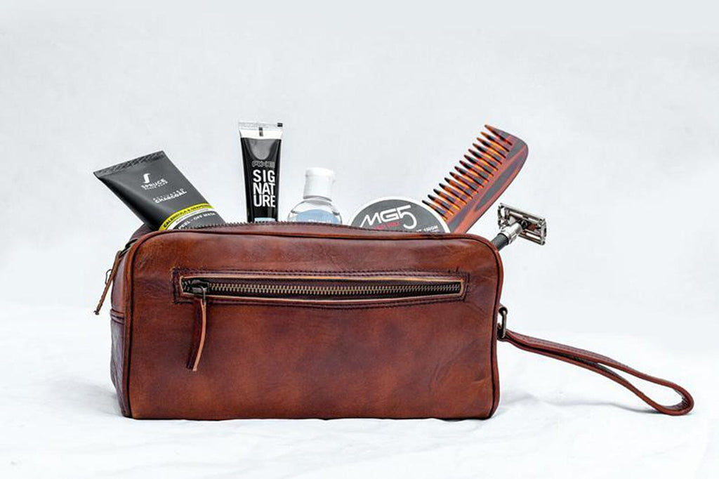 The Single Section Toiletry- Brown