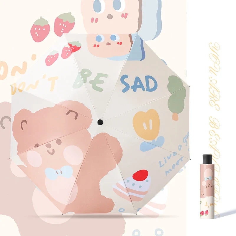 Cute Bow Tie Bear Umbrellas