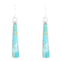 Line Blue Turquoise Sterling Silver Drop Earrings