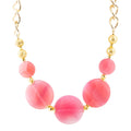 Peony Fuchsia Pink Agate Statement Necklace