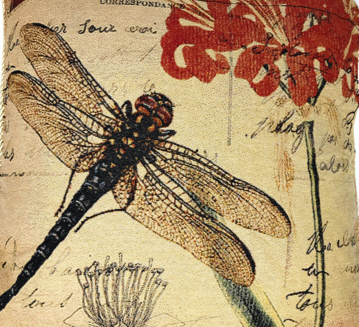 DaDa Dragonfly Tapestry Pillow Covers with Inserts – Set of 2