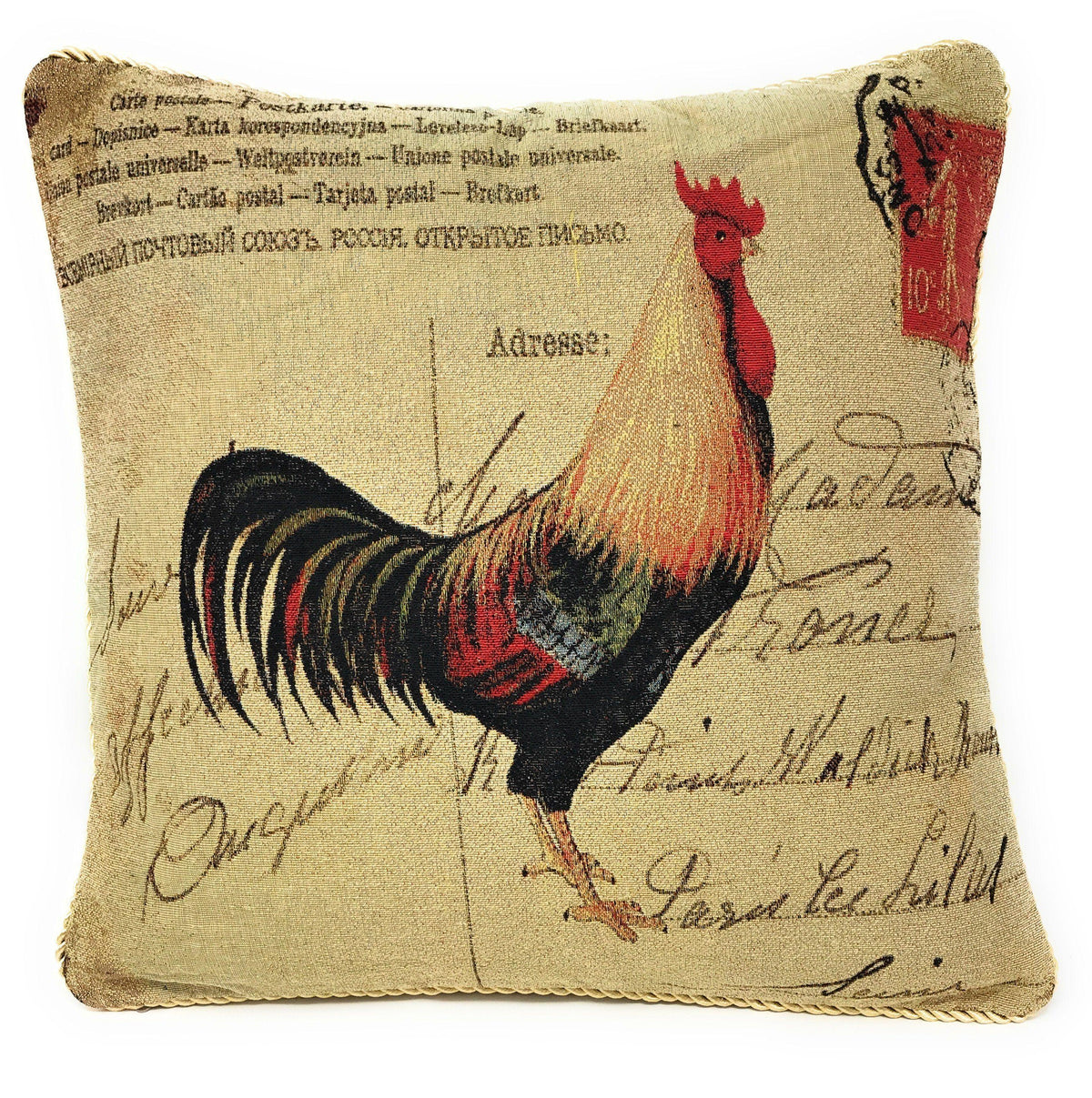 DaDa Rooster Farmhouse Pillow Covers with Inserts – Set of 2
