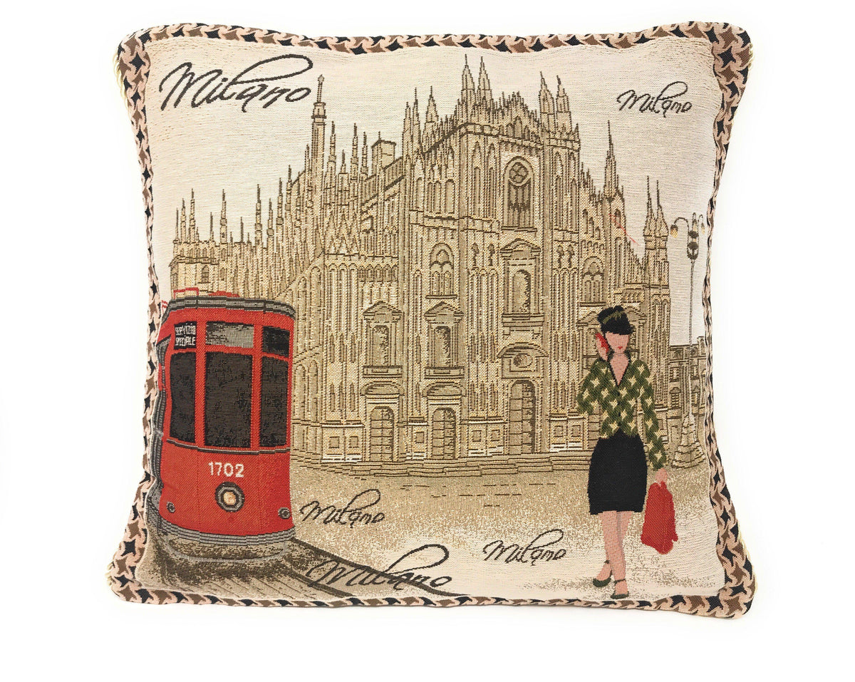 DaDa Postcard Milan Pillow Covers with Inserts – Set of 2