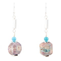 Purple Agate Chucky Sterling Silver Drop Earrings