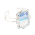 Scenic Beach Blue Larimar and Sterling Silver Cuff Bracelet