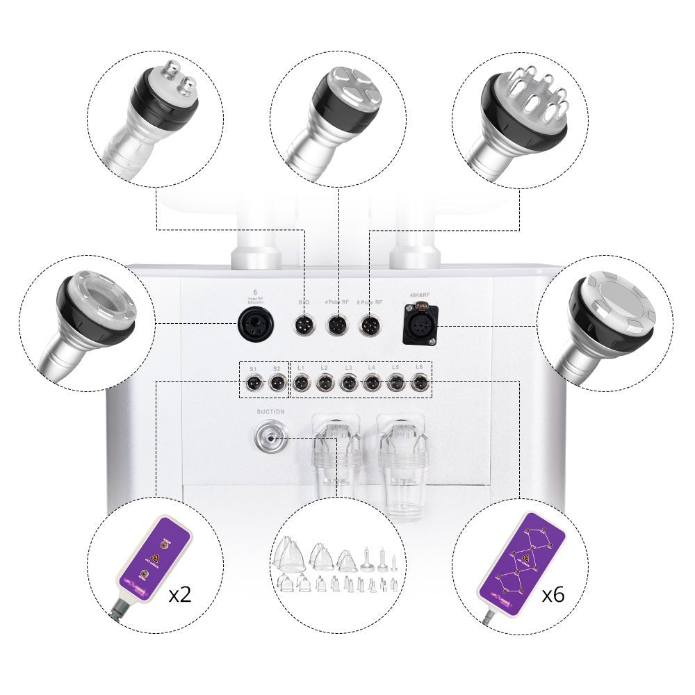Shape Tactics 7-in-1 160mW Ultrasonic 40K & RF Vacuum Contouring System