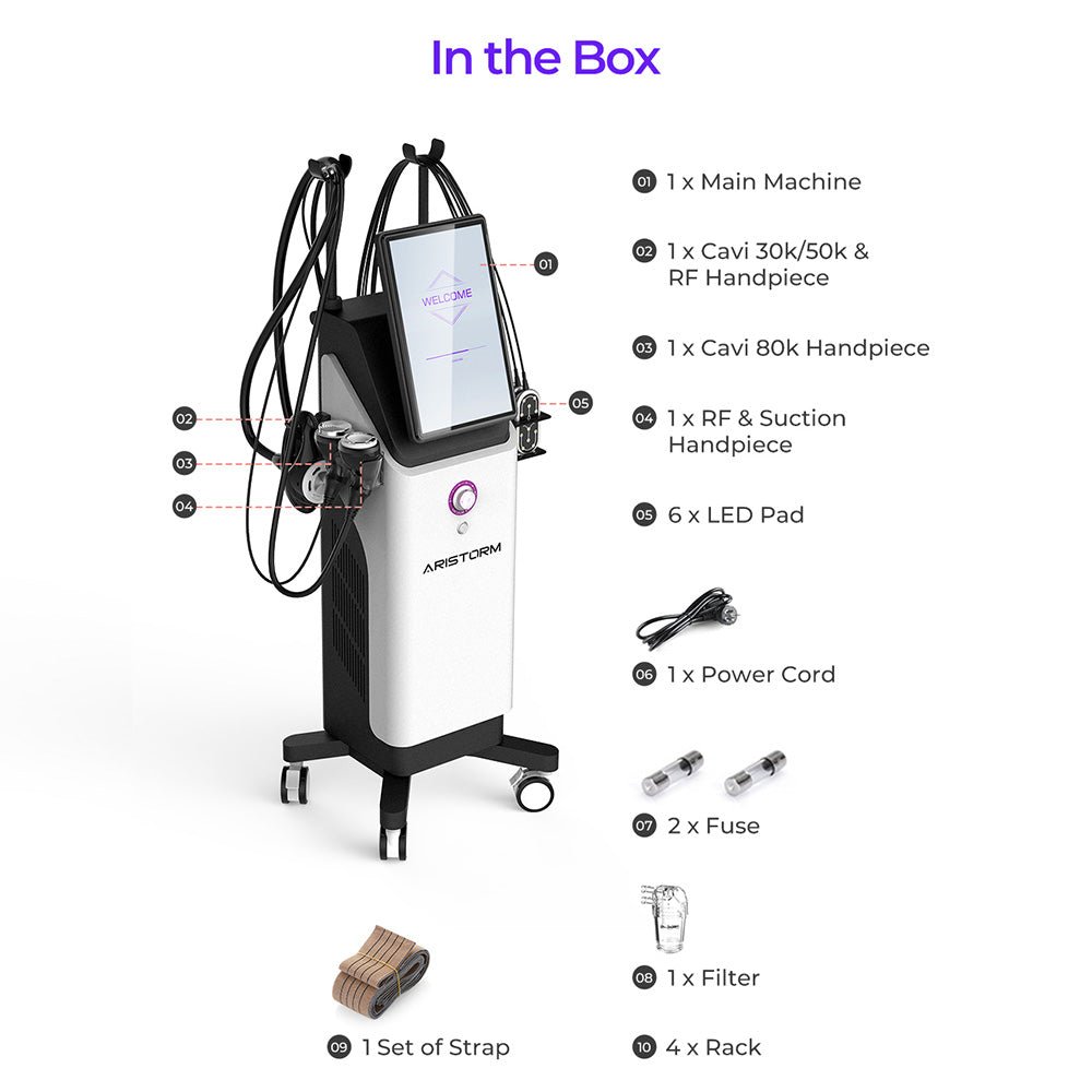 Aristorm 4-in-1 S-Shape Cavitation RF System
