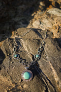 Soleil Turquoise & Silver Link Necklace✨