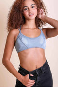 Stone Washed Denim Bralette