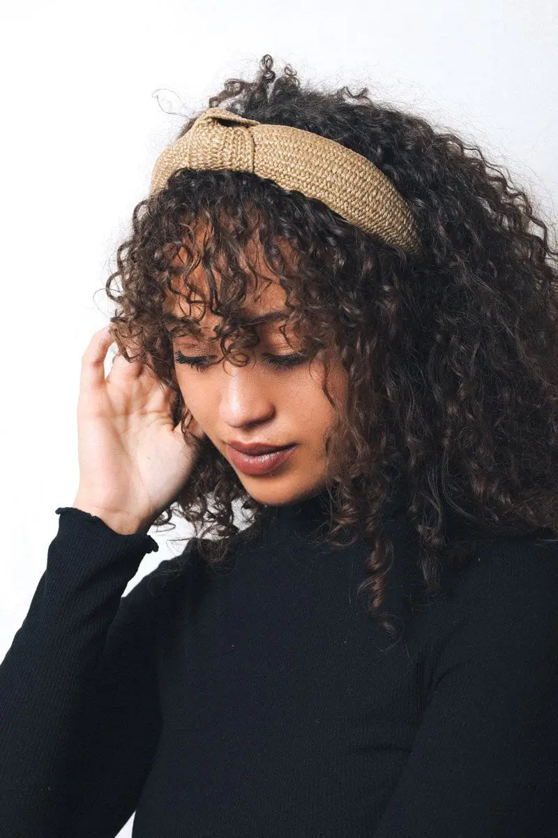 Straw Rattan Knotted Headband