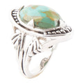 Sweet Dreams Faceted Blue Turquoise and Sterling Silver Ring