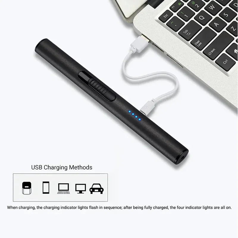 Rechargeable Flameless USB Candle Lighter – Black