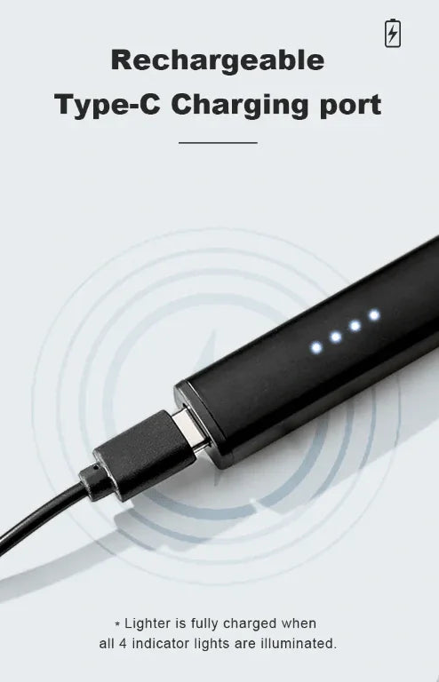 Rechargeable Flameless USB Candle Lighter – Black