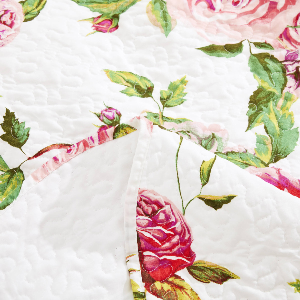 DaDa Romantic Roses Quilted Throw Blanket – 50 x 60 in