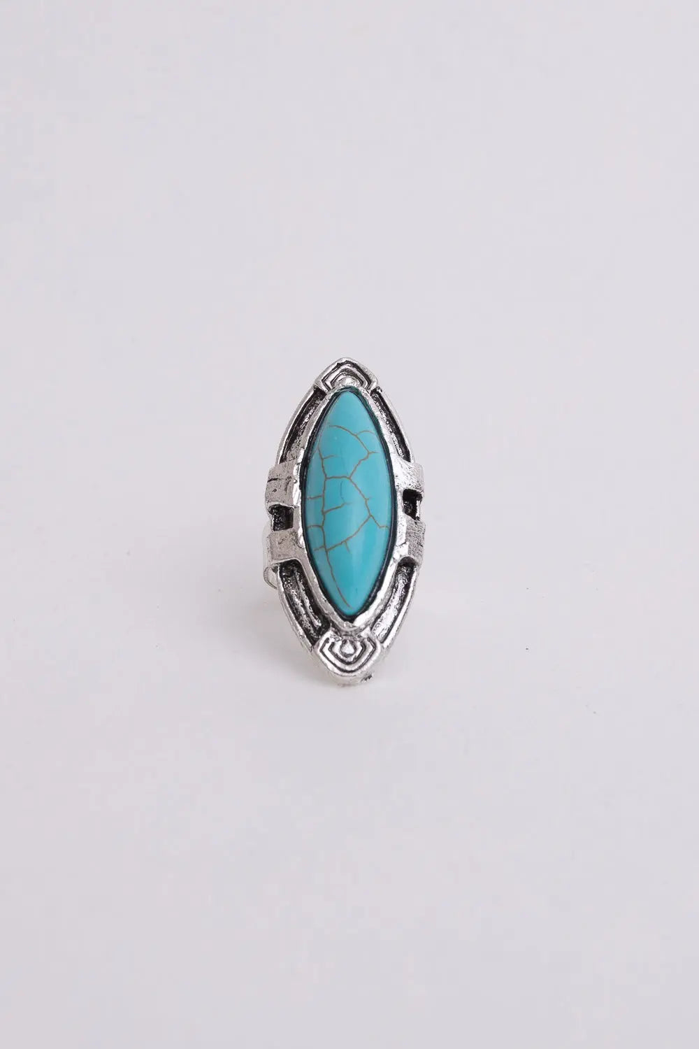 Turquoise Marquise Cut Silver Ring🩵