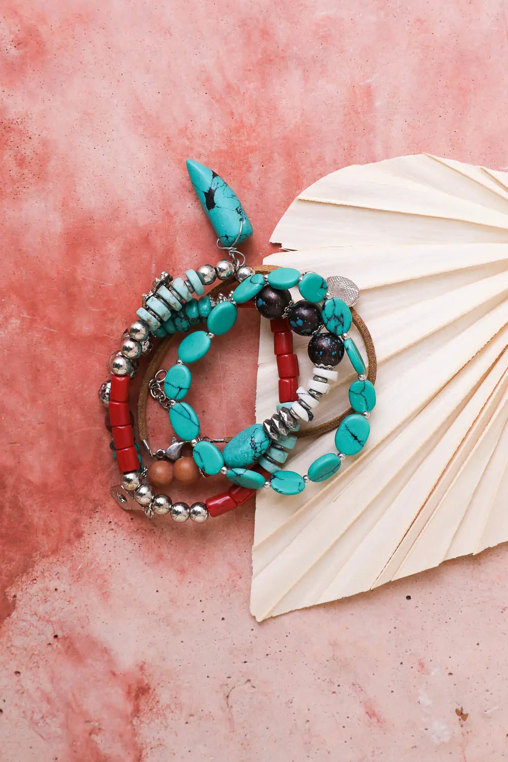 Turquoise Stackable Charm Bracelet💎