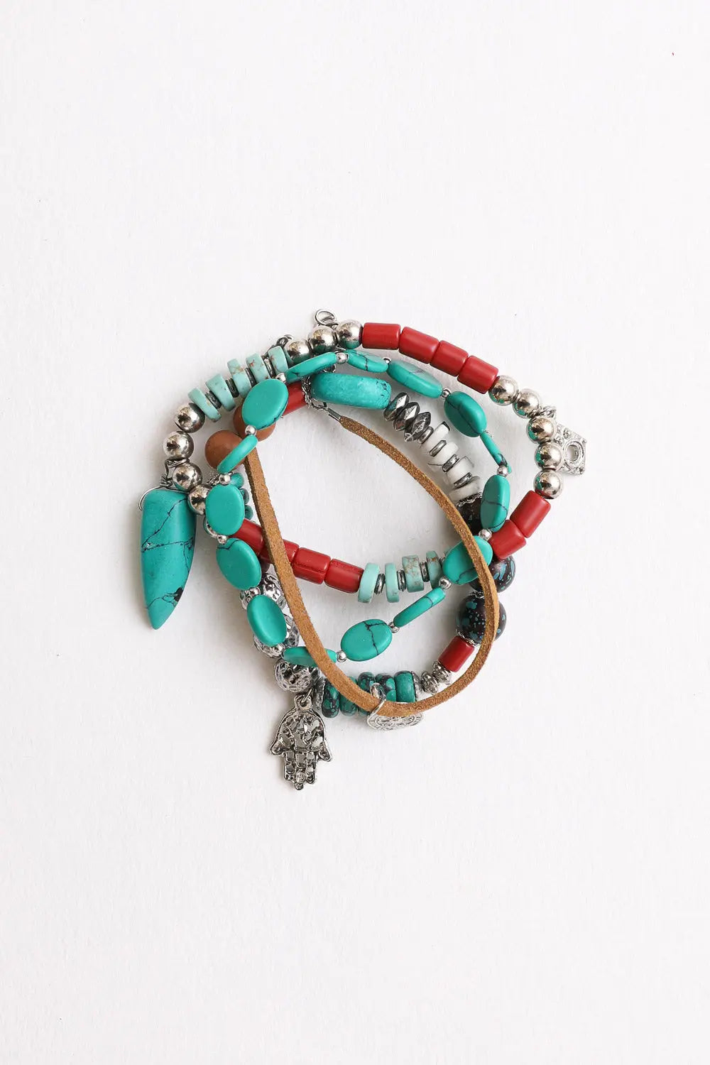 Turquoise Stackable Charm Bracelet💎
