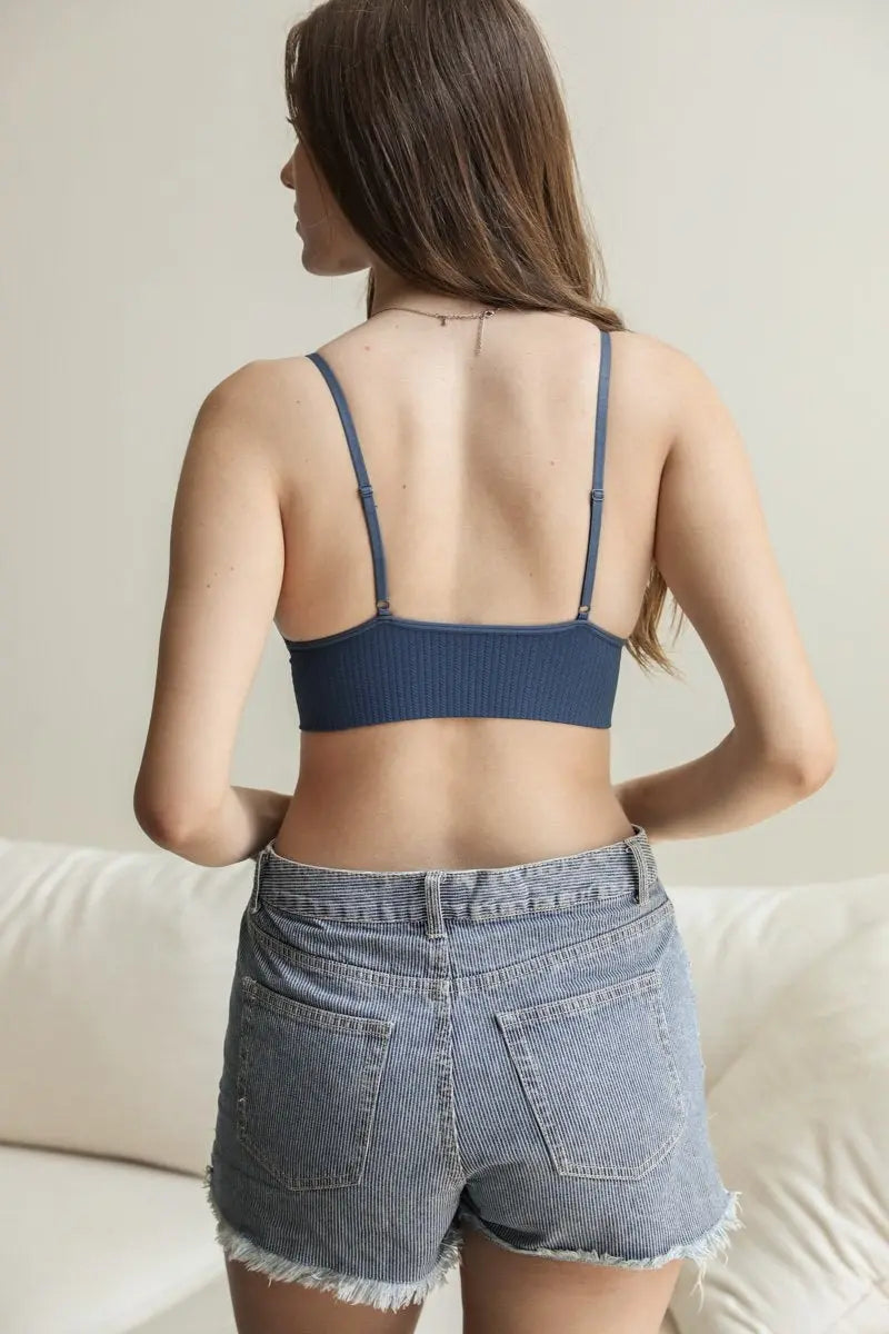 Waistband Loop Lace Brami – Feminine Stretchy Cami Top