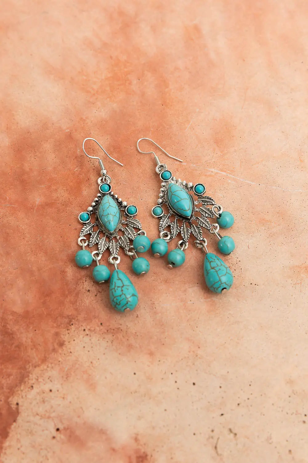 Vintage Turquoise Silver Chandelier Earrings🩵