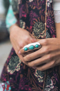 Waterfall Droplet Turquoise Stone Ring💍
