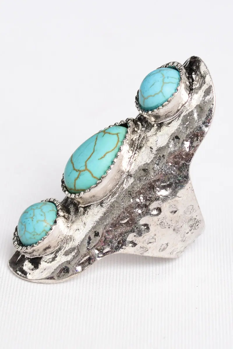 Waterfall Droplet Turquoise Stone Ring💍